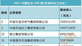 榜單揭曉！萬華、恒力、中化等企業上榜“500強”！